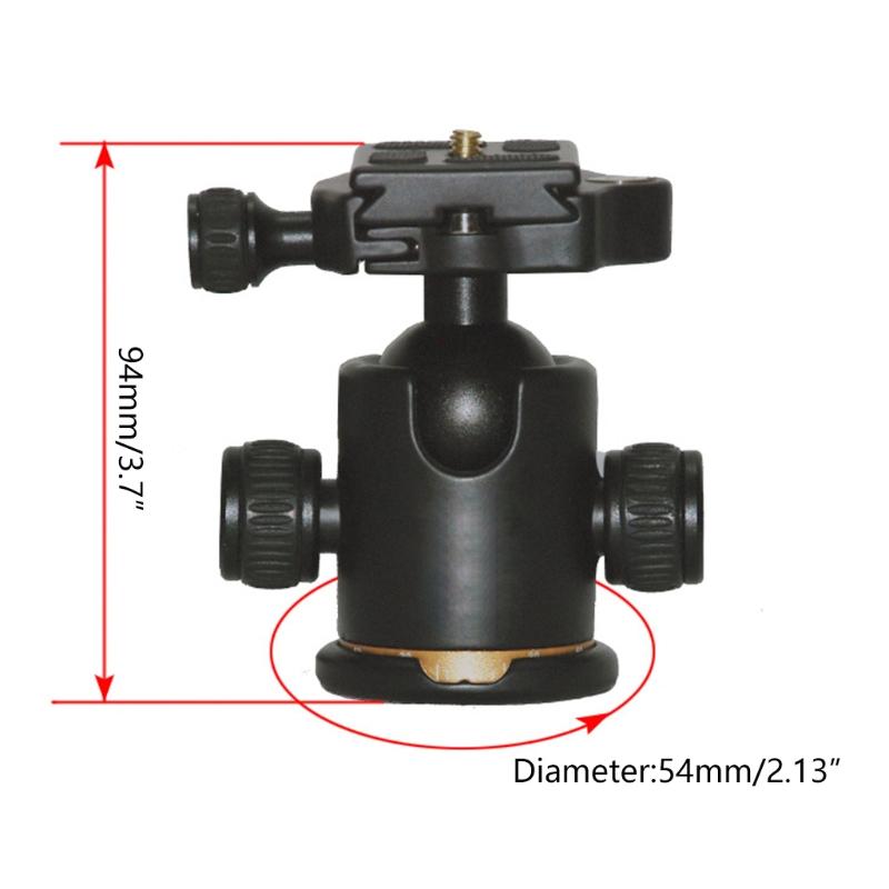 Metal Tripod for Head 360 Degree Rotating Panoramic Quick te for Tripod Monopod Slider Camera Camcorder