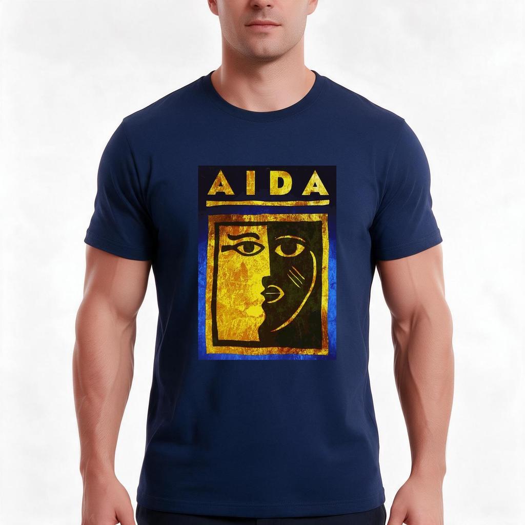 Aida Musical Tshirt Summer Casual Cotton Tee Oversized Streetwear Tops Vintage Graphic Print Loose Fit Short Sleeve