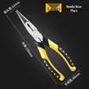 Industrial Tiger Pliers Set: 8" Wire Cutters, 6" Needle Nose & Labor-Saving Diagonal Pliers for Household Electricians