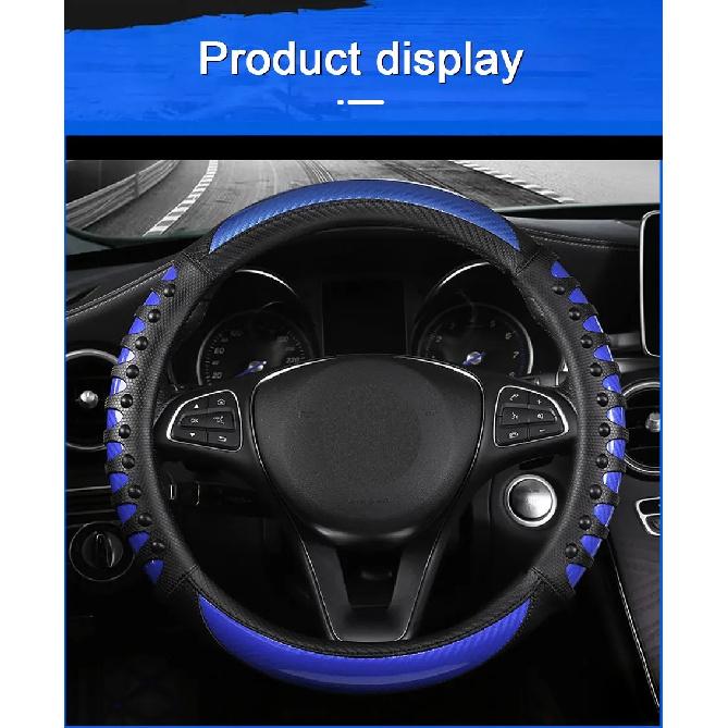 SEAMETAL Sport Steering Wheel Cover 38CM Anti Skid Steer Protector Universal Steer Wheel Cover with Massage Texture Sweatproof