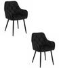 Jork Chair - Black Velvet / Black Legs X 2