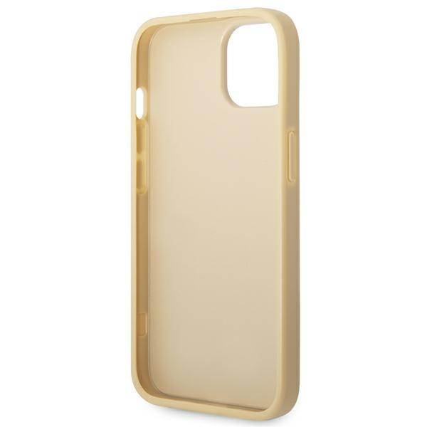 Guess Guhcp14Mhggshd iPhone 14 Plus/ 15 Plus 6.7 Złoty/Gold Twarde Etui Brokatowy Napis