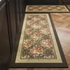 Vintage Blue Floral Runner Rug Non-slip Washable for Hallway Entryway Kitchen Home Decor