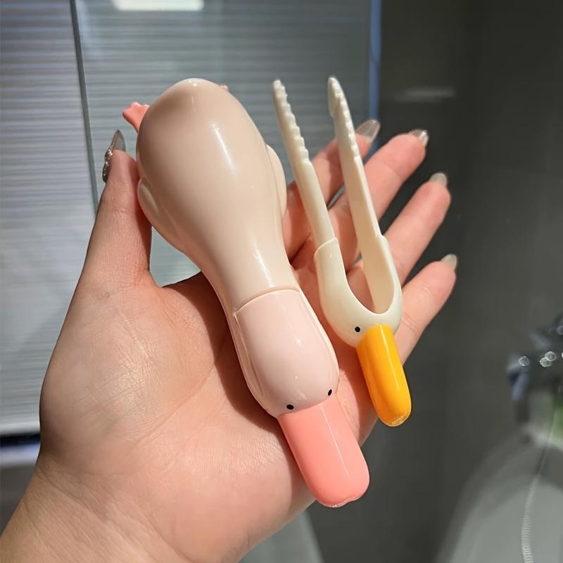 1Pc hair and debris cleaner for drain, cartoon yellow duck shape, cleaning hair in kitchen sink and bathroom