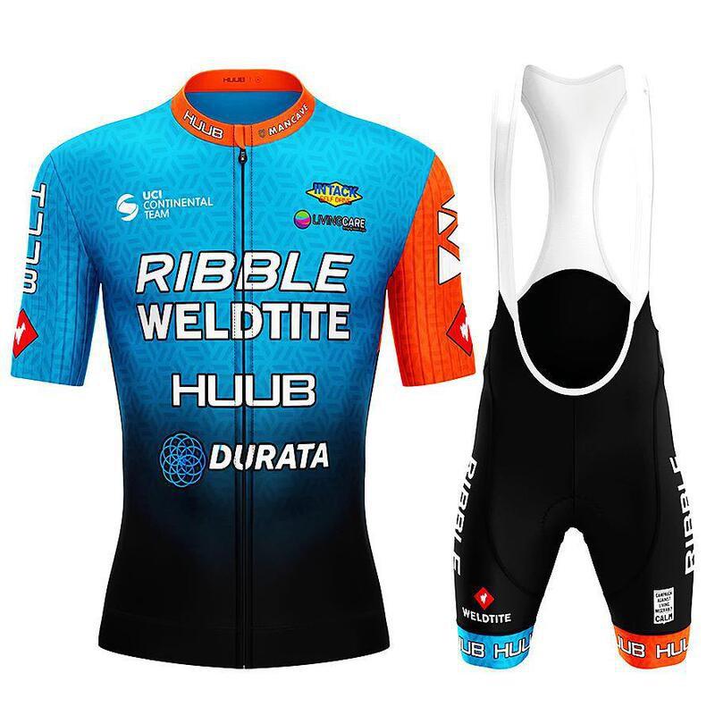 HUUB Set Maglia da Ciclismo a Maniche Corte da Uomo Asciugatura Rapida Abbigliamento per Mountain Bike Strada Sentiero