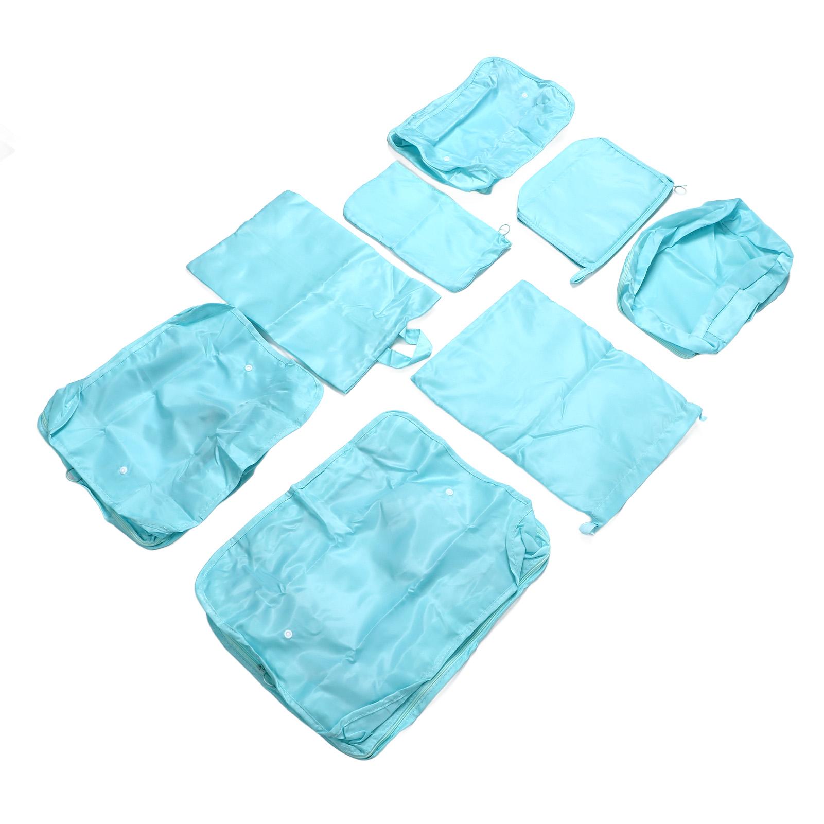 8Pcs Luggage Packing Bags Twill Oxford Cloth Foldable Luggage Packing Cubes for Business Trip Travel