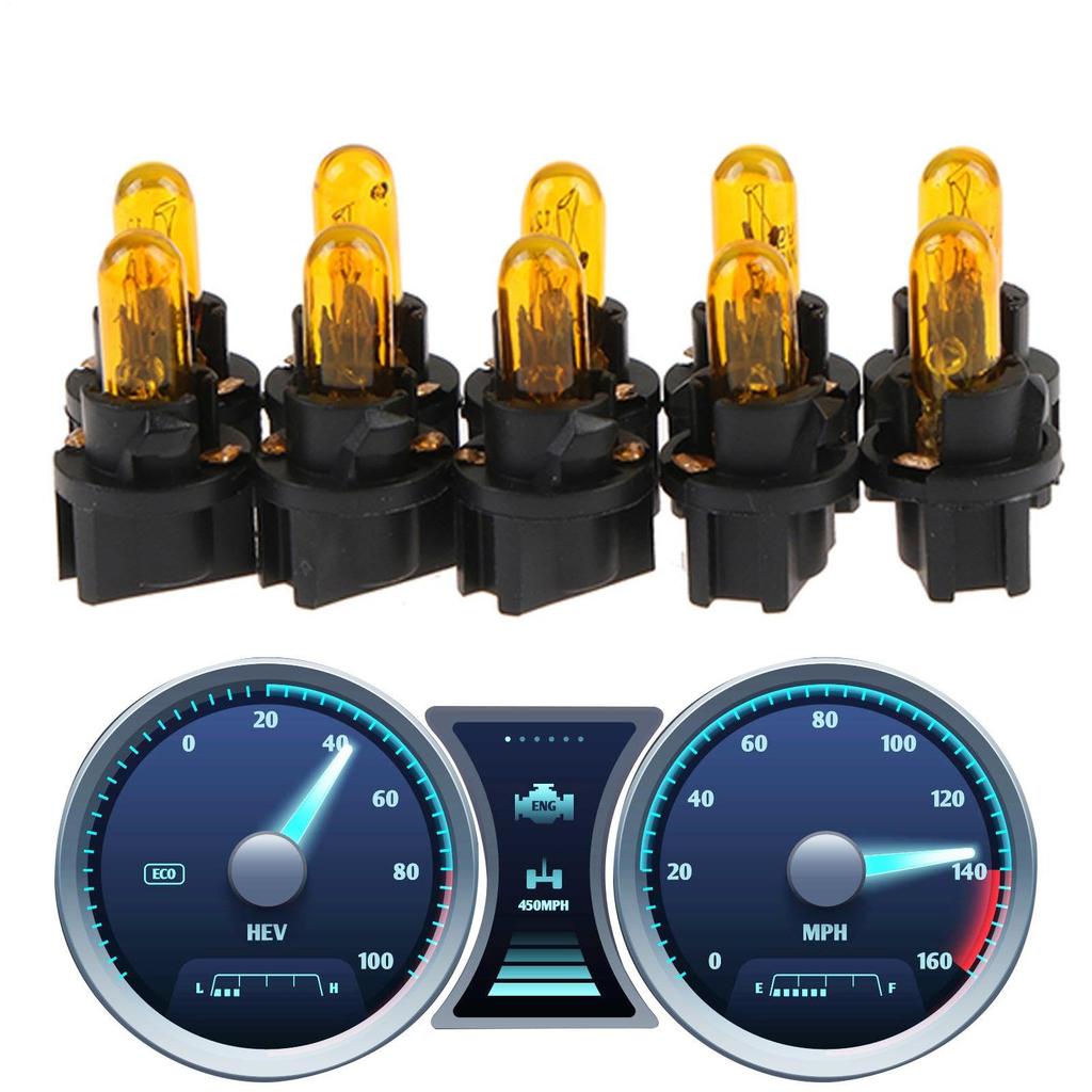 Car T5 Bulbs | 10 Pcs Car Interior Dash Board Socket LED Bulbs |