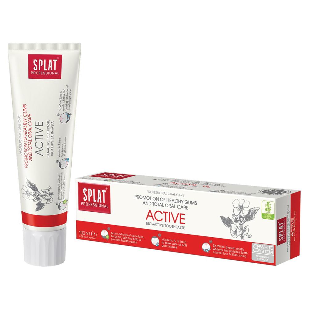 SPLAT Active Toothpaste Enamel Protection Remineralization Without SLES 100 Ml