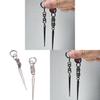 Gothic Metal Spiked Earrings With Chain Pendant For Men Women Punk Jewelry