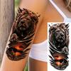 1 Sheet Realistic 3D Zeus Lion Warrior Temporary Tattoos For Men Women Adults, Long Lasting Waterproof Temp Fake Tattoo Stickers