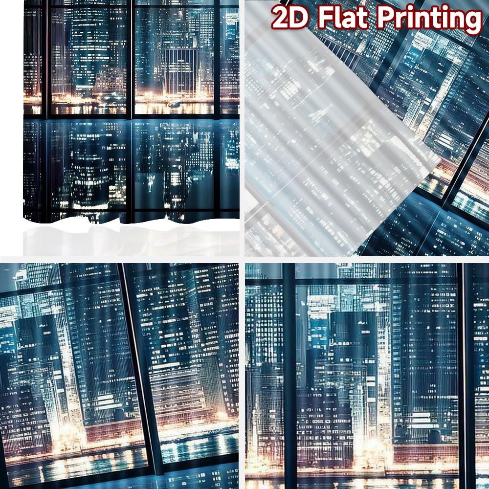 2D flat Photography Backdrop Party Backdrop City Skyline at Night 100% Polyester Festive Wall Decor Use for Holiday