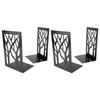 4Pcs Bookends Metal Desk Book Ends Simple Decorative Stopper Easy Storage Bracket