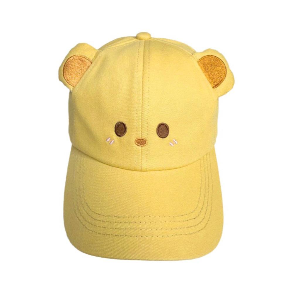 

Fashion Embroidery Sunshade Duckbill Caps Adjustable Pink Pig Sunshade Hat Cartoon Wide Brim Hat Outdoor Sports
