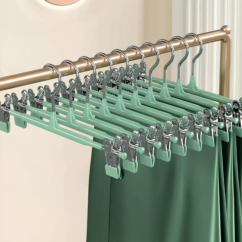 10pcs Hangers for Clothes Metal Non-slip Hanger Anti-slip Clothes Coat Racks Adult Hanger Space-saving Wardrobe Organization