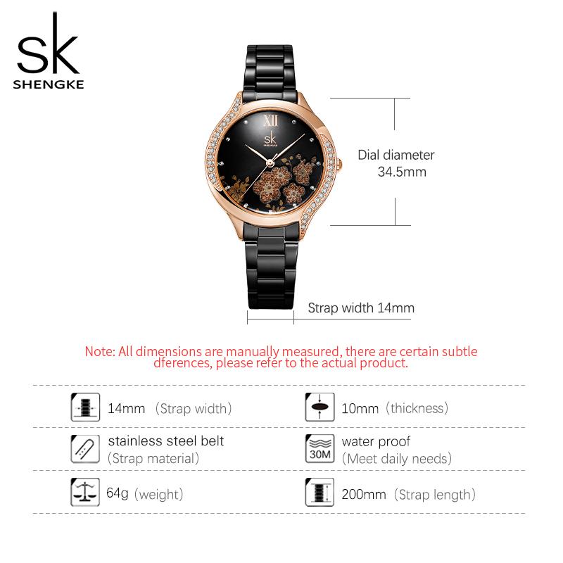 SHENGKE New Women's Watch Top Luxury Bracelet Watches Women Quartz Wristwatches Fashion Clock For Lady