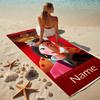Custom Name Princesses' Night Stylish Digital Printing Beach Towel Quick‑Drying Absorbent Blanket for Beach Pool Gym Travel