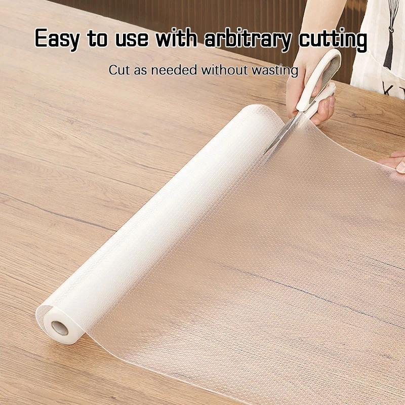 

1 Roll For Kitchen Cabinets EVA Waterproof Fridge Pad Cupboard Mat Easy Placemats Non-Adhesive Drawer Liner 100x50cm
