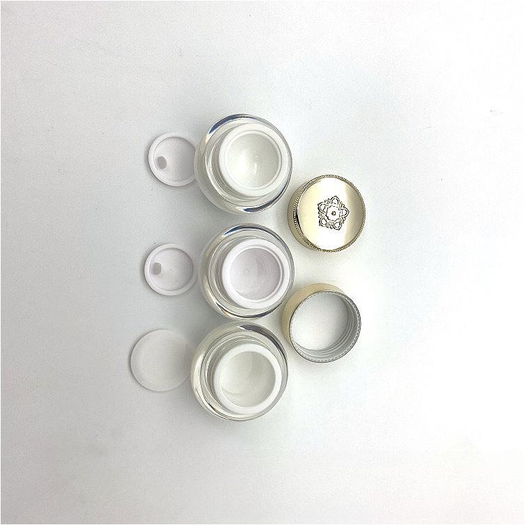 Acrylic Crown Lid Cream Jar 5g 8g 10g 20g 30g 40g, Empty Cosmetic Container for Luxury Face Cream & Eye Cream