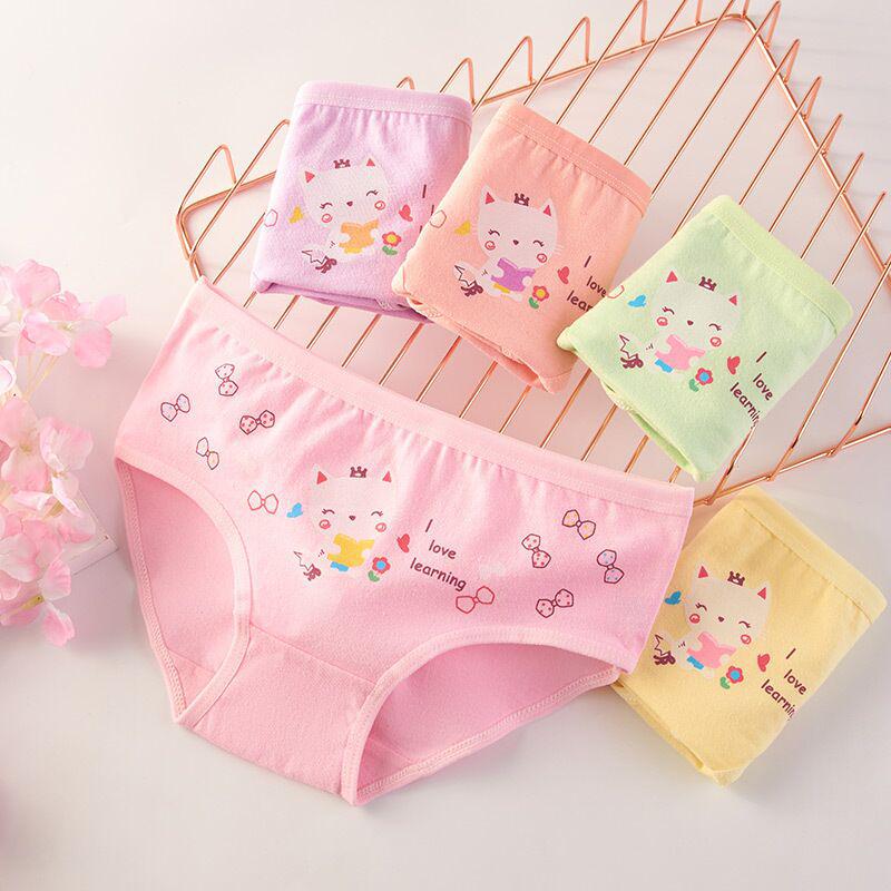 Girls' Pure Cotton Triangle Underwear for Elementary Students