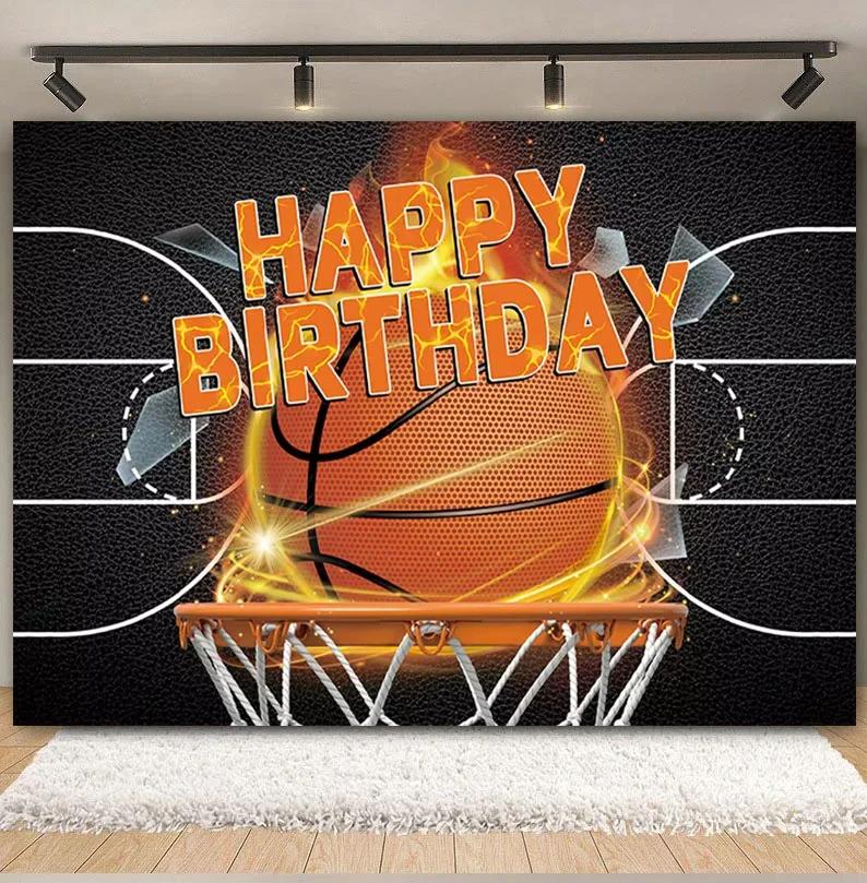 Boy's birthday party, basketball court theme, background decoration, passionate sports meet, photography props, posters, banners