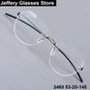 Fashion Hexagon Rimless Glasses Frame Men Women 2460 Brand Design Screwless Titanium Ultralight Eyeglasses Frameless Eyeware