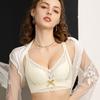 Wire-free Small Chest Gathered Hollow Lace Underwear Women's Side Breast Anti-sagging Adjustment Non-slip Massage Cup Bra