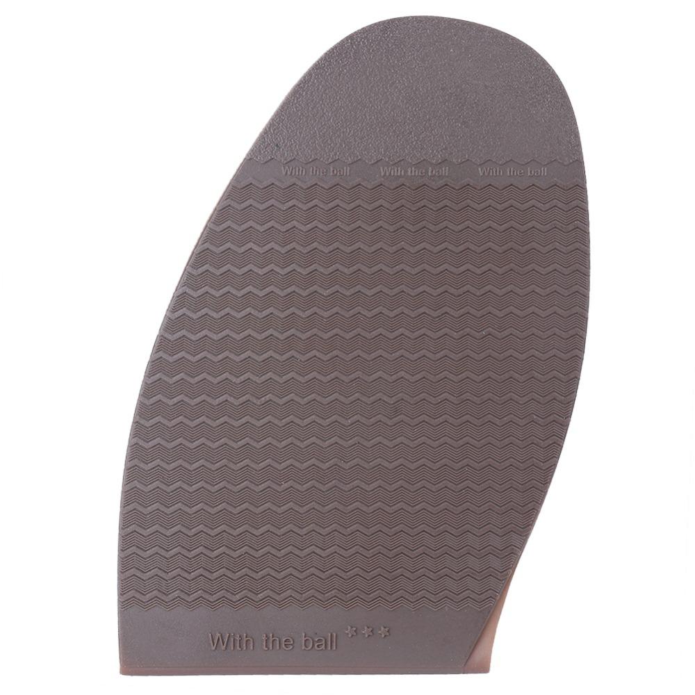 2pcs Rubber Material Shoe Repair Soles Black & Brown Rubber Forefoot Pads Shoes Repair