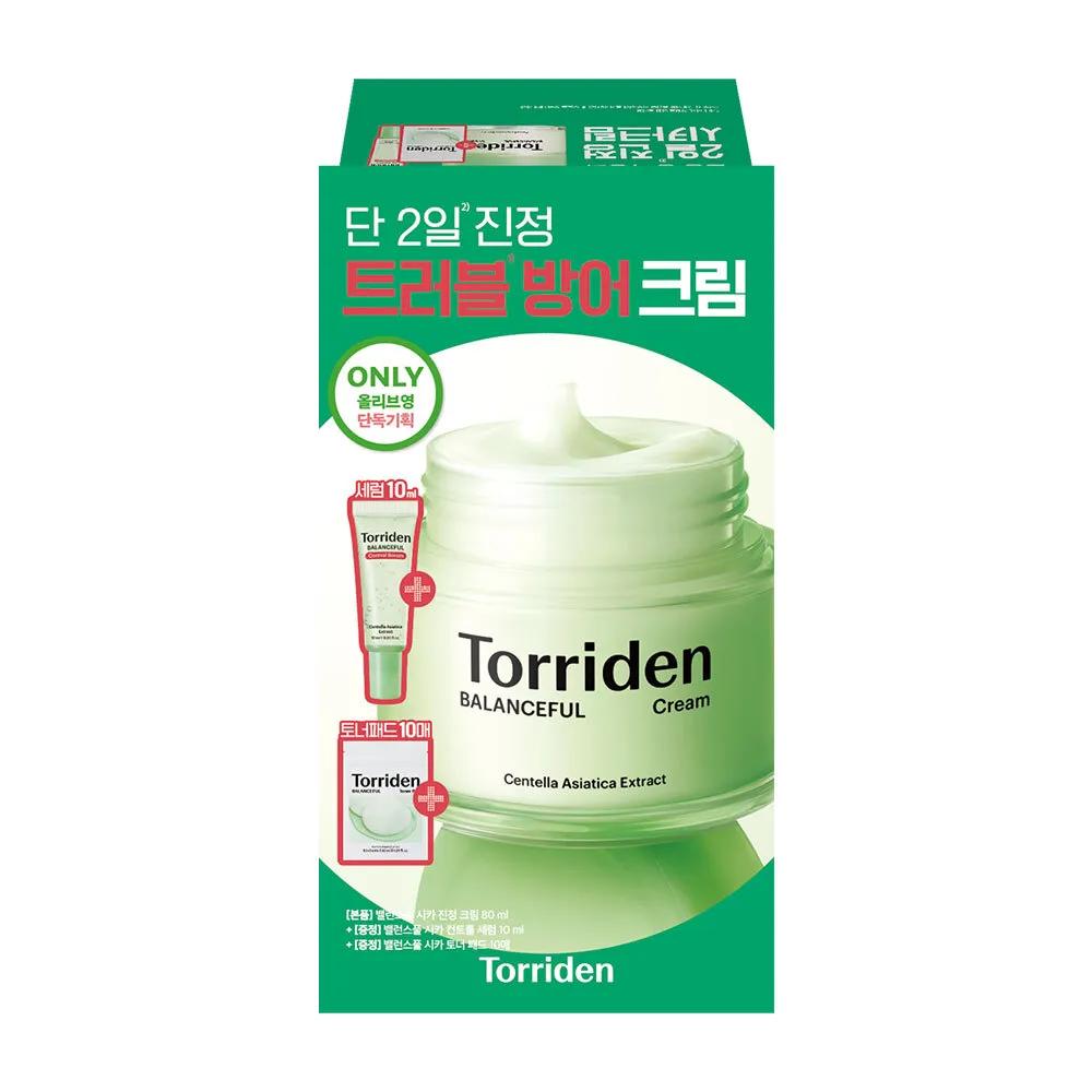 Torriden Balanceful Cica Soothing Cream 80ml Set (+Serum 10ml+Pad 10p)