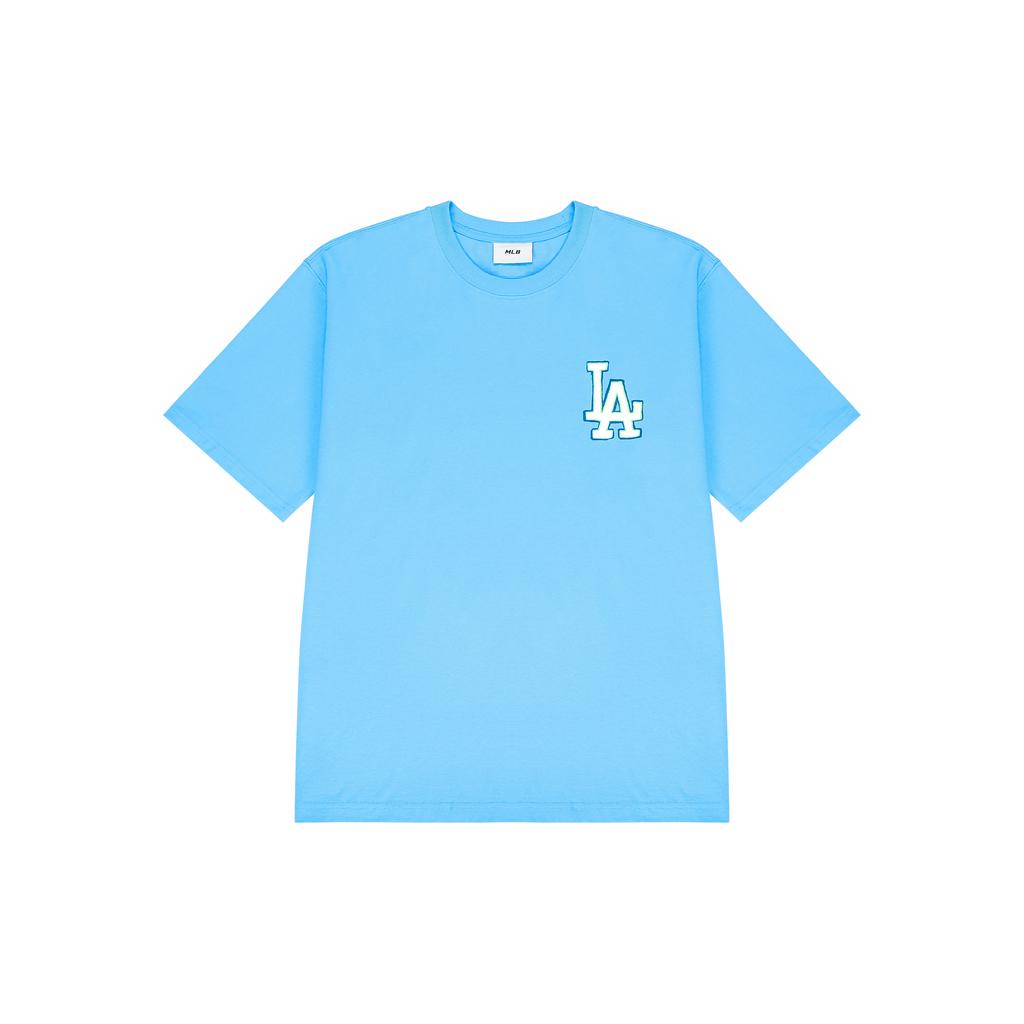 New MLB SS22 Set in Sleeve T Shirt Unisex Blue 3ATS41023-07BLS
