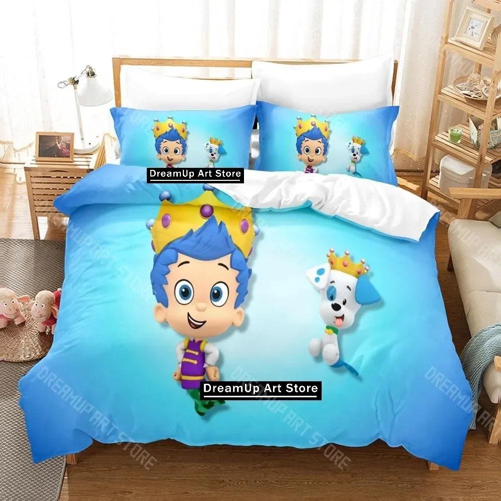 Set Biancheria da Letto Bubble Guppies Stampa 3D Singolo Gemello Matrimoniale Queen King Size Set Letto Adulto Bambino Camera da Letto Set Copripiumino