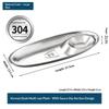 Stainless Steel Dinner Tray Snack Dish Appetizer Serving Platter Lunch Container Dumpling Plates Kitchen Gadget