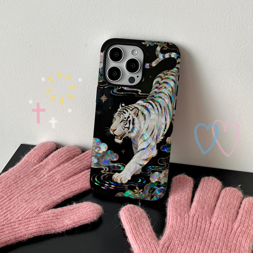 Tiger japan art painting fashion pattern Phone Case Film shell For iPhone 17 16e 16 15 14 13 12 11 Pro Max Plus XS