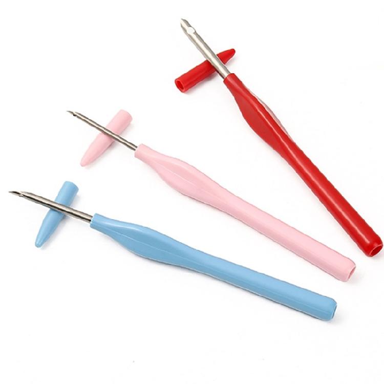 Pack Of 4 Punching Needle Embroidery Pen 2.5/3/3.5/5.0mm Needle Head for Beginner Hobbyists Embroidery Stitching Craft