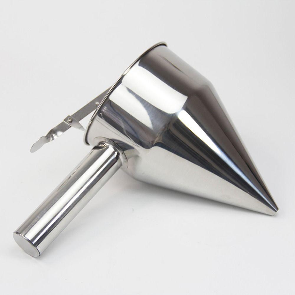 Stainless Steel Liquid Funnel Dispenser with Handle Batter Liquid Dispenser  Kitchen Supply