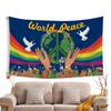 Peace Garden Flag 3x5ft Vivid Color Outside World Peace Banner for Outside Patio Porch Terrace Balcony Holiday Sports Events