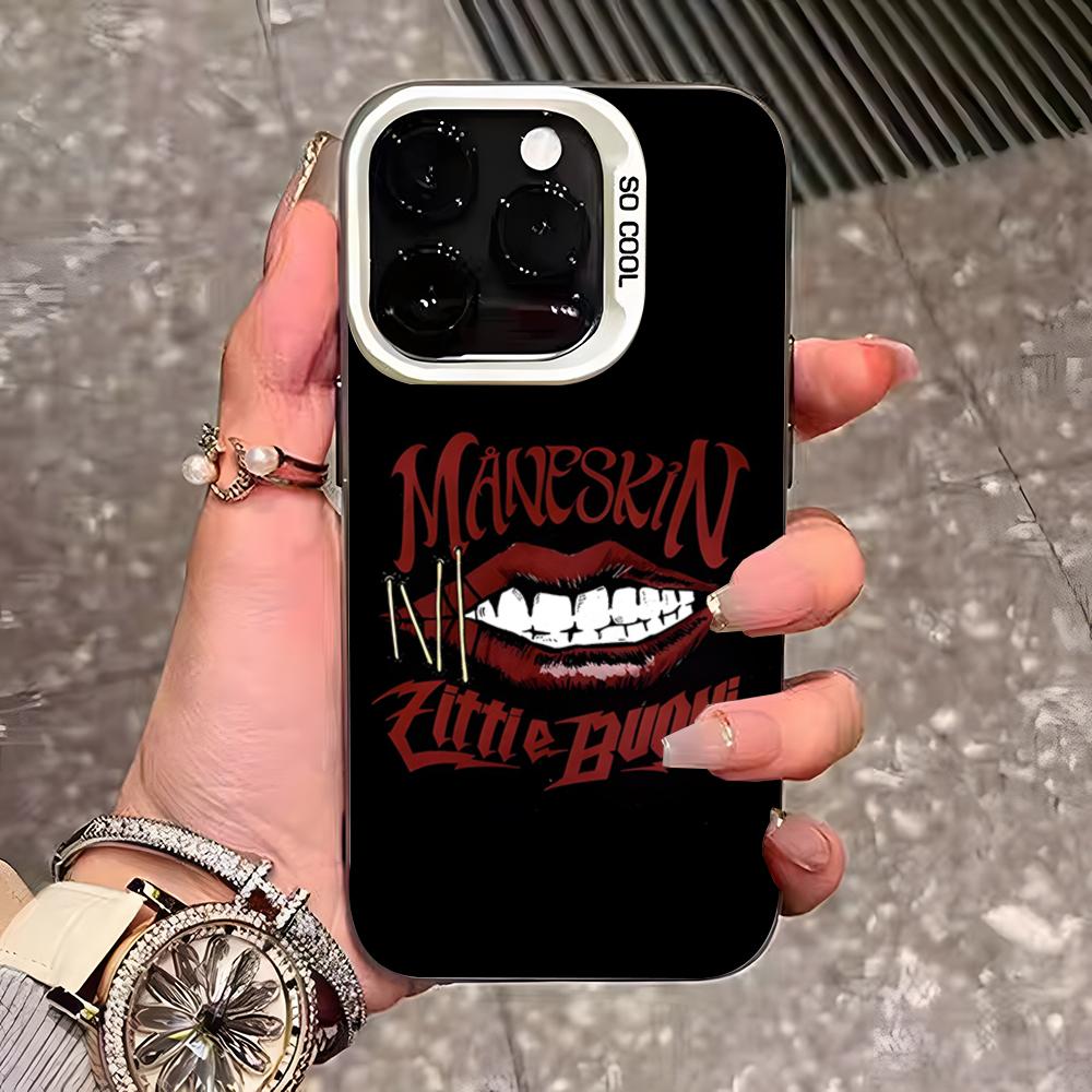 

M-Maneskin D-Damiano David Band Phone Case For IPhone 17 Pro Max 16 Pro Max 15 14 13 11 12 Mini Xs X Xr 7 8 Plus Se Color Silver iPhone17