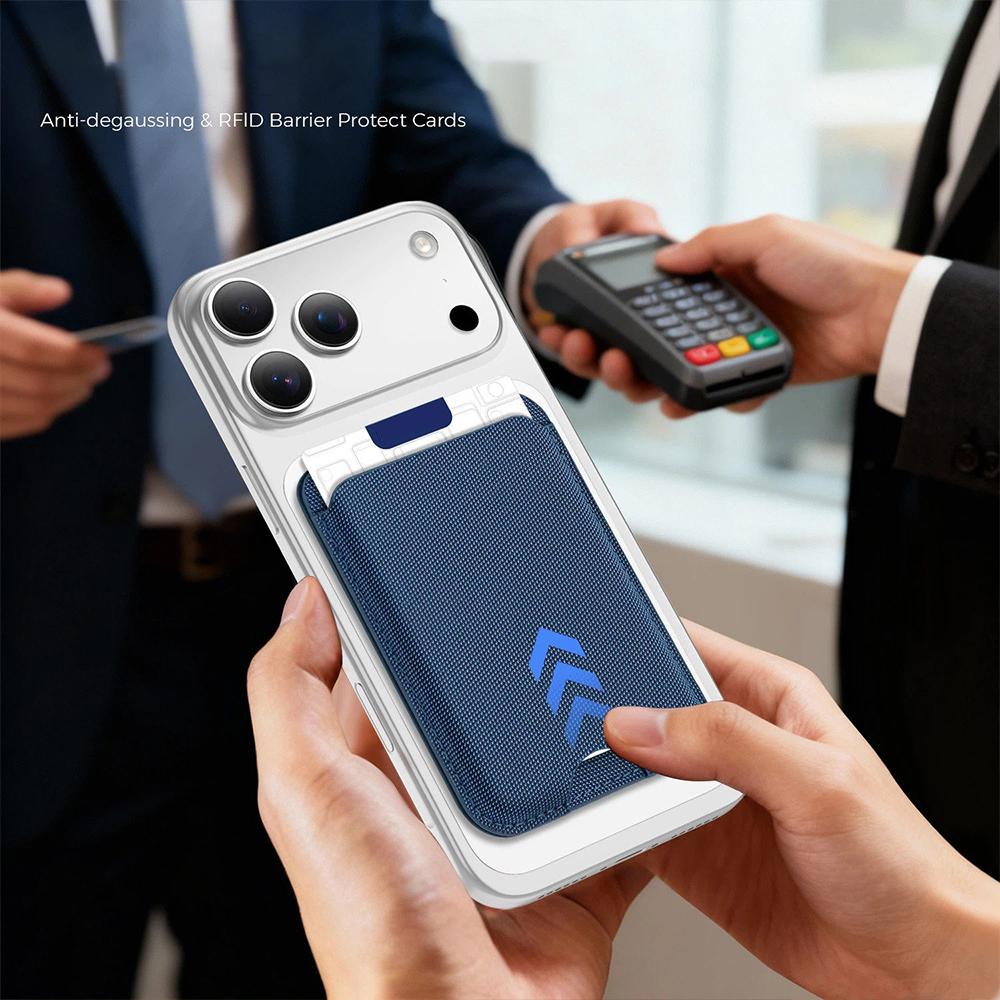 For  Magnetic Wallet Stand, Tech Woven Magnetic Card Holder Wallet for For Iphone17 16 1 14 13 Series with Adjustable Holder