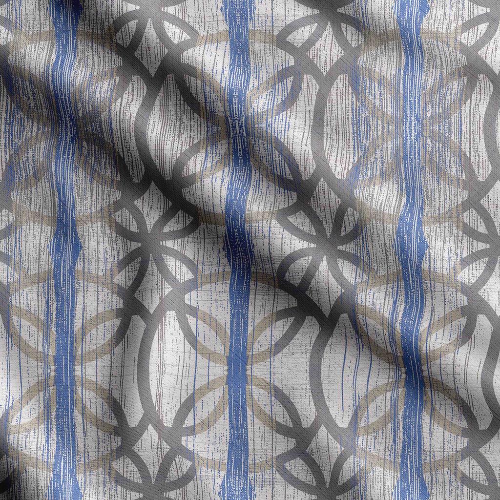 Soimoi Geometrischer Druck, Baumwollbatist, Quiltstoff, verkaufter Massenware 42 Zoll breit, mittelschwerer Baumwollstoff,