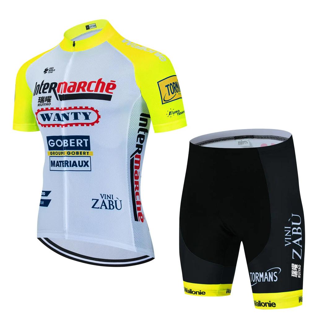 Tour De France Team Clothing Spring and Summer Men's Road Bike High Elastic Quick Drying Breathable Cycling Suit Bicycle Suit