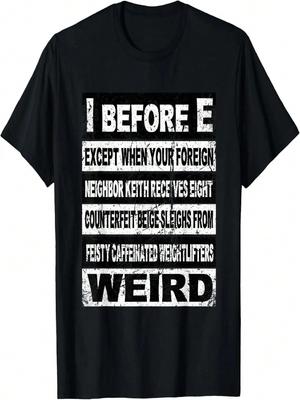 Retro I Before E Shirt Funny English Grammar Shirt Teacher T-Shirt
