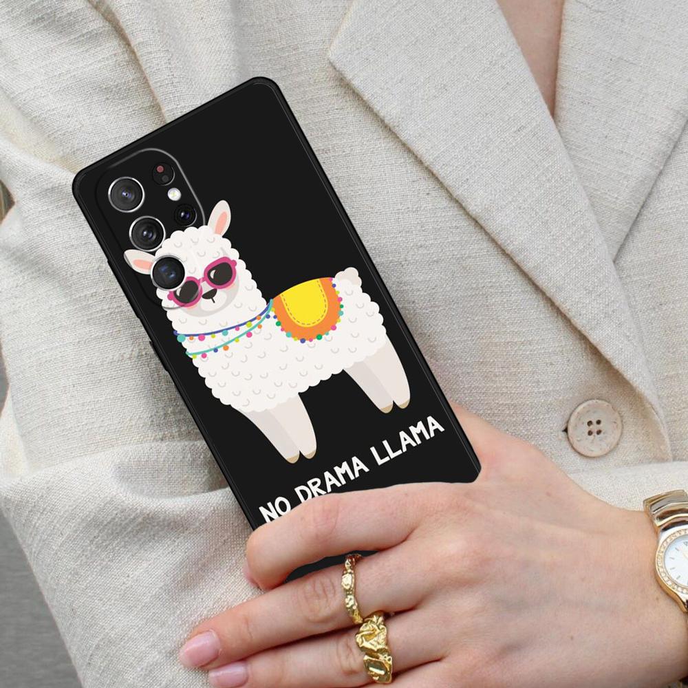 cute no drama llama lama Cell Phone Case for Samsung Galaxy S26 Ultra S25 S24 S23 S22 S21 S20 Note10 Cover