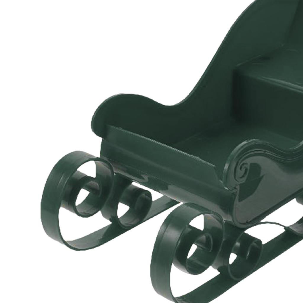 Santa Sleigh Sled Figurine Xmas Fireplace Red Miniature Sleigh Mini Sled