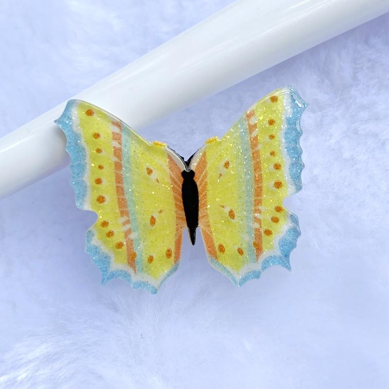 10Pcs Kawaii Cute Mixed Colorful Butterfly Flat Back Resin Cabochons Scrapbooking DIY Jewelry Craft Decoration Accessorie D94