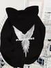 Paradise Angel Wings Hoodie Men Oversized Streetwear Graphic Print Pullover Sweatshirt Autumn Winter Casual Hooded Top