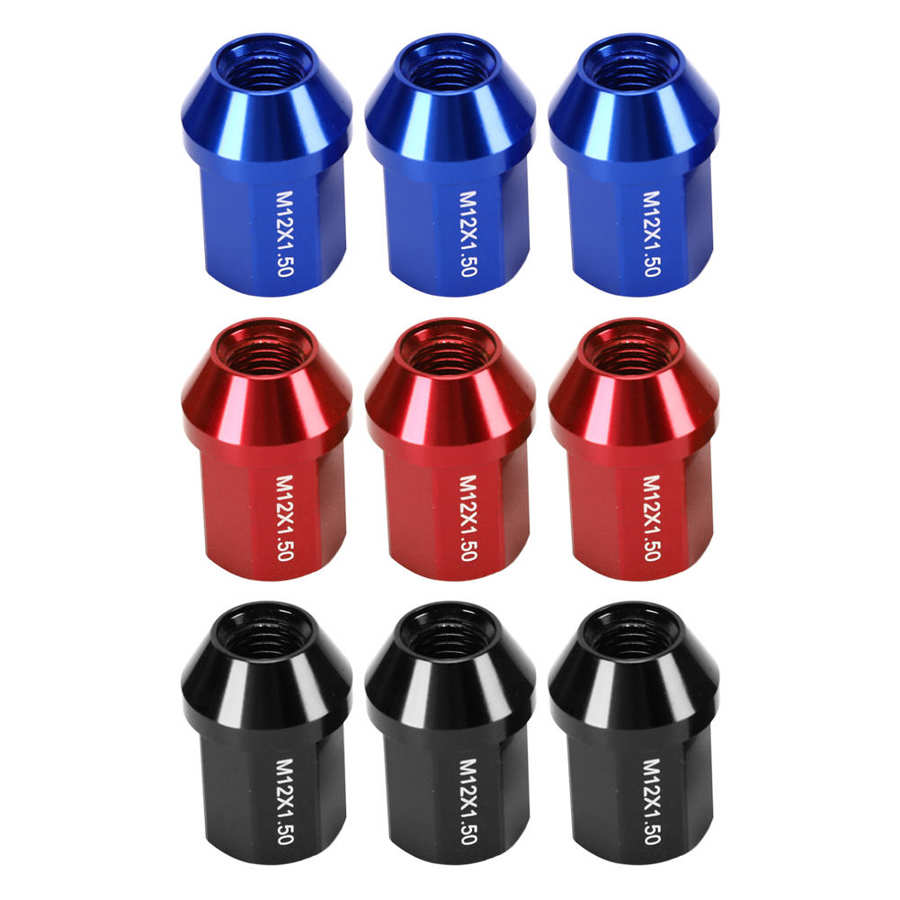 20pcs M12x1.5 Wheel Lug Nuts 35mm 6061 Aluminum Alloy Closed End Tire Lug Nuts Replacement for Car Accessories Tool