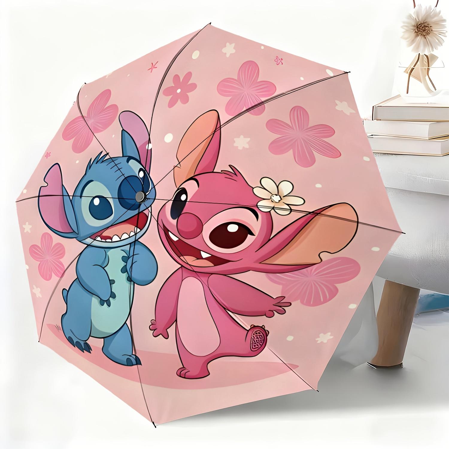 

A Fully Automatic Umbrella Featuring The Disney-Authorized Stitch And Lilo Cartoon Characters, Suitable for All Occasions As a (as the picture,Iron&8K)