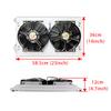 14'' X 23'' Universal Aluminium Condenser Radiator Cooling Fan Assembly for Hot Street Rod Bus Truck Pickup AC Conditioning