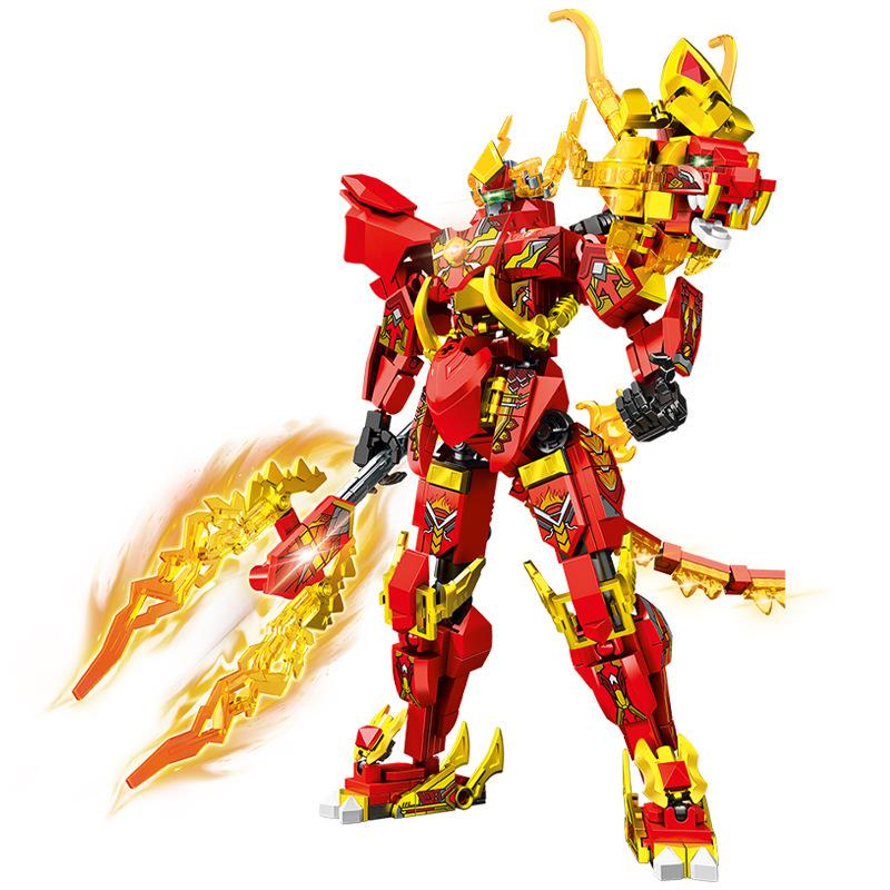 Senbao Building Block Compatible Deformation Mecha Assembly Model Children'S Intelligence Boy Unicorn Robot Toy