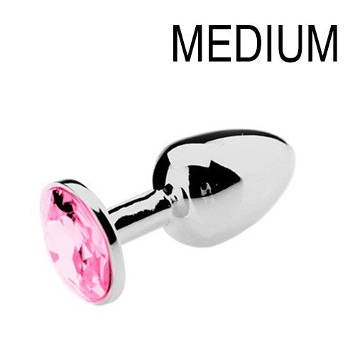 Plug Bijou Strass Rose - MEDIUM 7 X 3.4cm - Generic - Anal Jewelry