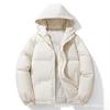 Mens Winter Thick Puffer Jacket Hooded Cotton Coat Casual Warm Outerwear Couples